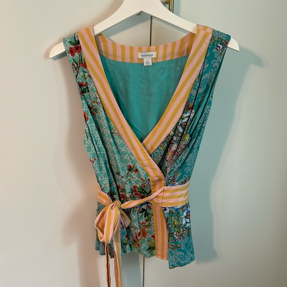 Sundance, Size L, deep aqua colored top